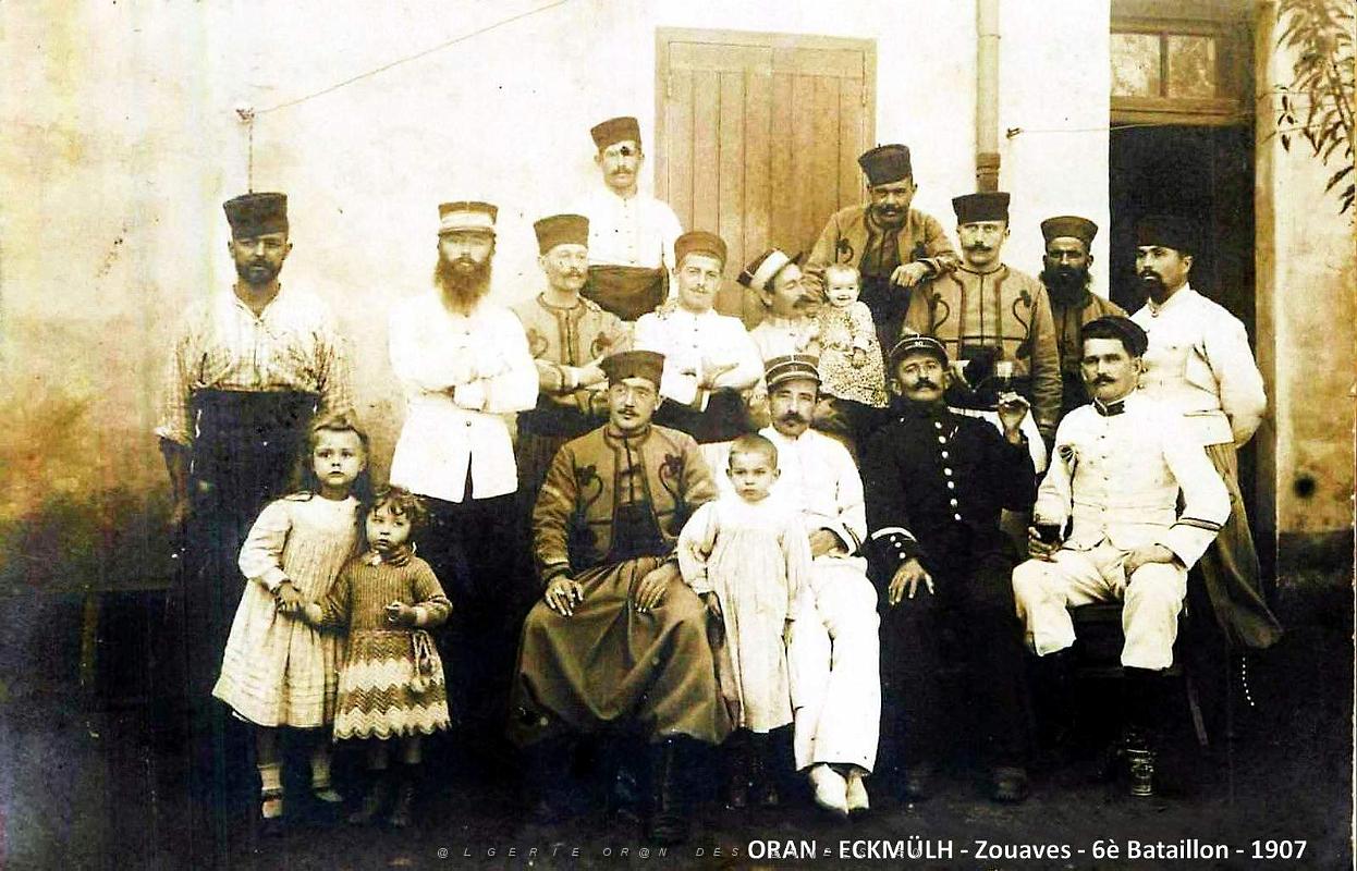 Oran- Eckmulh - Zouaves 6e bataillon 1907.jpg
